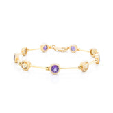 Amethyst & Citrine Gold Bracelet